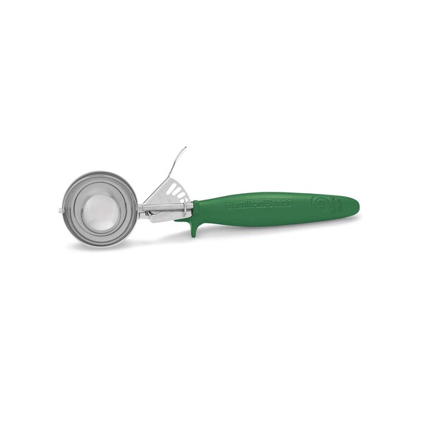Hamilton Beach Hamilton Beach 2.78 oz. Microban Stainless Steel Ergogrip Green Disher 80-12 - main